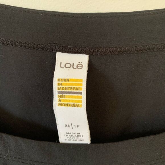 Lole Colour Block Black Tan Spilt Side Blouse - Picture 5 of 7